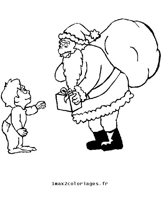 les coloriages du pere noel a imprimer pendant les vacances