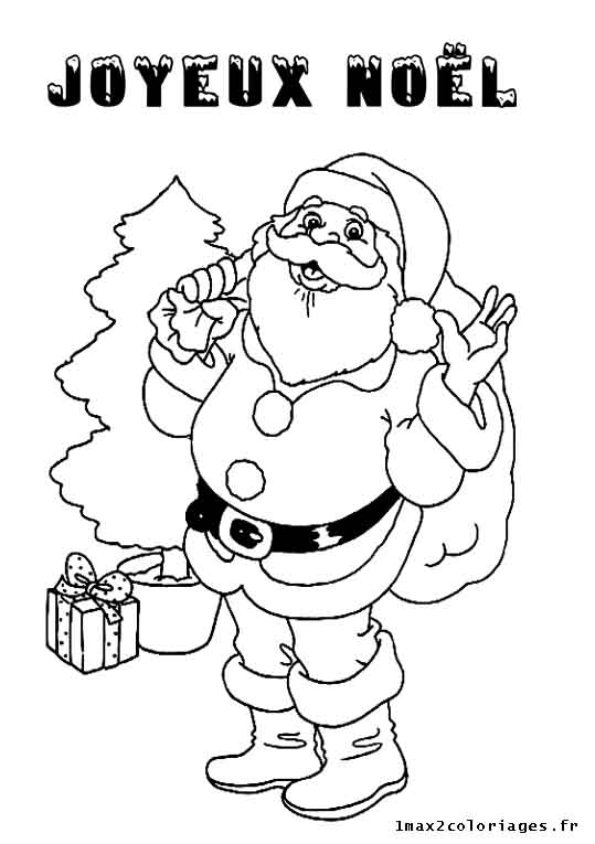 les coloriages du pere noel a imprimer pendant les vacances