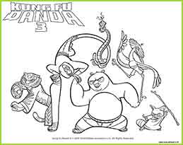 personnages coloriage kung fu panda 3