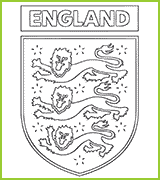 coloriage logo de l'equipe d'Angleterre