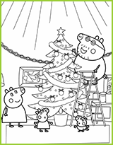 la famille de peppa et les sapin