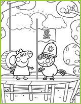 coloriage pepa pig en pirate