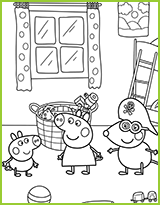 coloriage peppa et georges en pirates