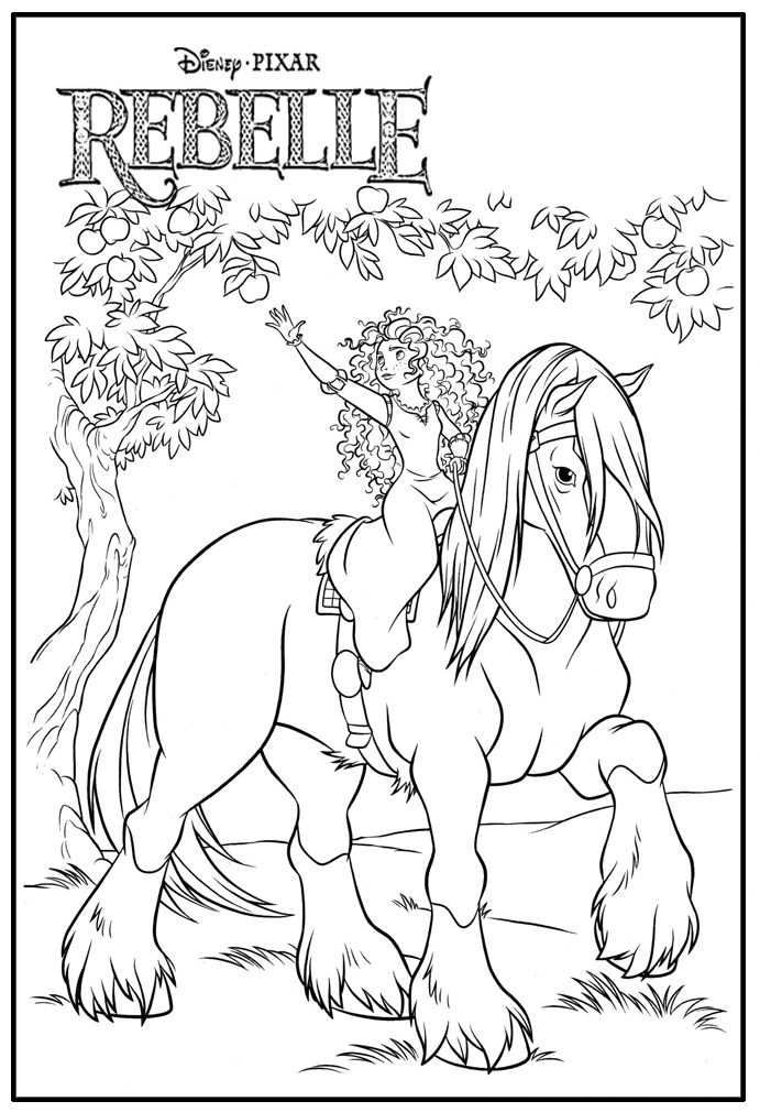 rebelle - Princesse Meridia sur son cheval Angus