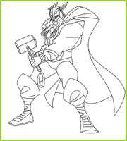 coloriage Thor
