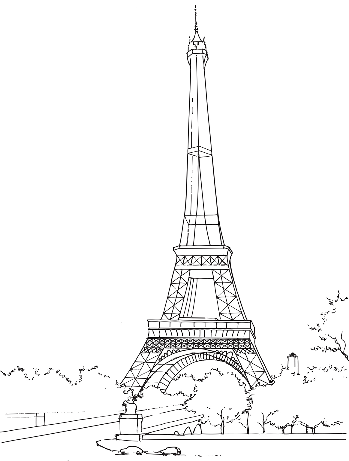 Coloriage De Paris Et Ses Merveilles La Tour Eiffel