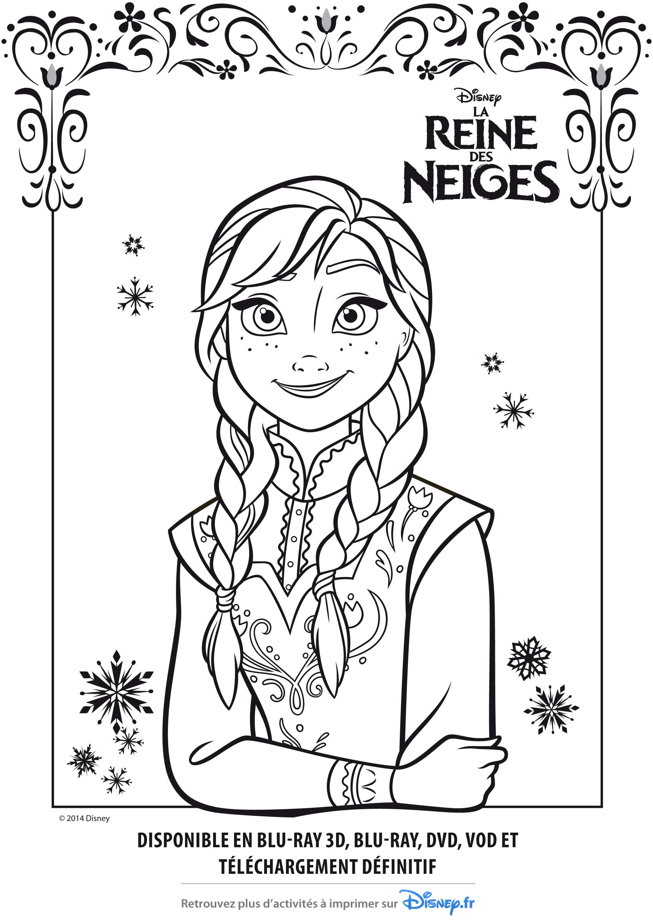 Coloriage De Reine Des Neiges - Teksural