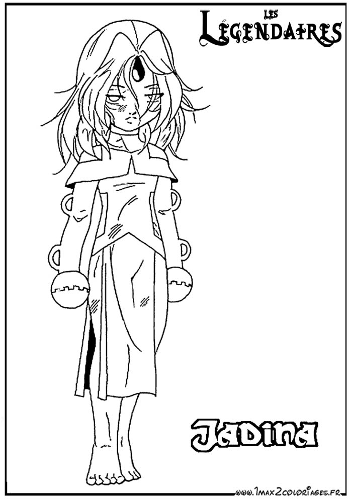 Coloriages de la série de bande dessinée Les Légendaires les legendaires jadina